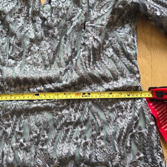 JS Collection Fatima 3/4 Sleeve Embroidered Cocktail Dress - Picture 3 of 6